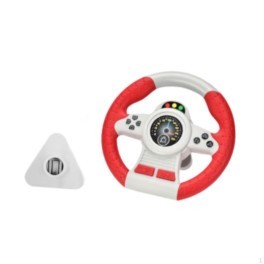 Kids Steering Wheel Toy Car Driving Multifunctional Electric Pretend with Sound and