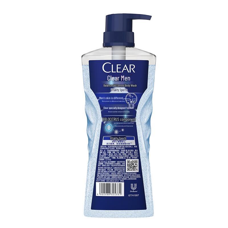 CLEAR Herren Vitality Sport Ölkontrolle Duschgel