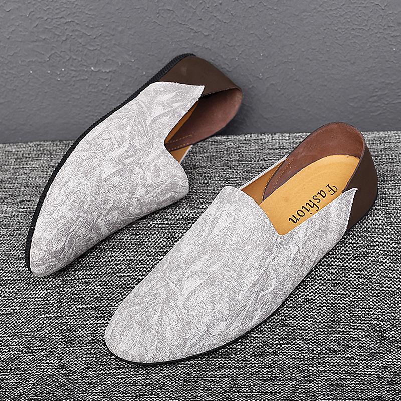 Men's Loafers Leather Shoes Slip On Casual Moccasins Breathable Male Boat Shoes Fashion Business Flats