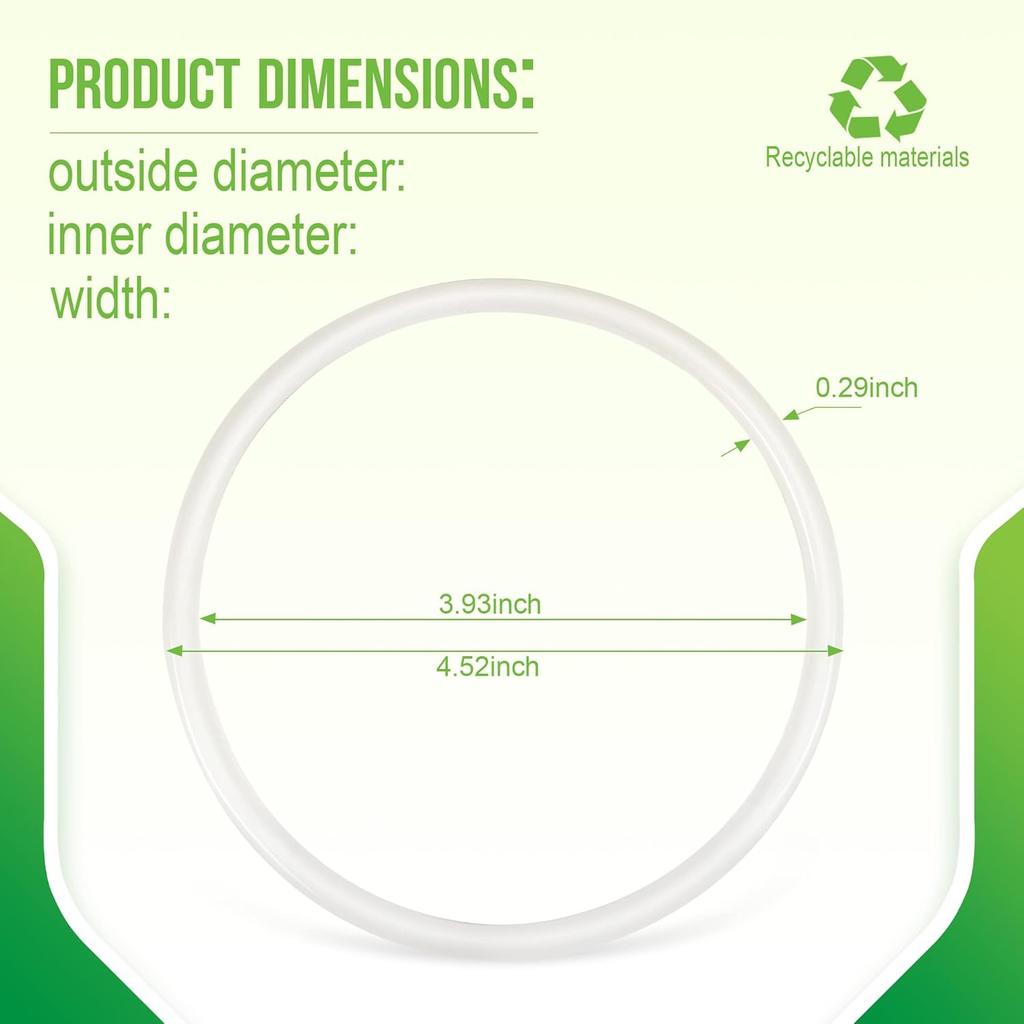 Gasket Replacement Rubber Ring Seal Rings Gaskets Part for LEM Replacement Parts Accessories Sausage Stuffer 606,606SS and 1606,1606S Series