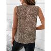 Damenmode Lässig Sommer Frühling Leopardenmuster Ärmellos V-Ausschnitt Blusen & Hemden
