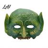 Soft Material Costume Accessory Halloween Green Lizard Mask Realistic Textured Half-Face Mask,PU Foam Lightweight Animal Party Mask Accessory,