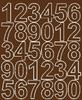 Self-Adhesive Numbers Stickers 4.5 Cm Stickers Brown Matte