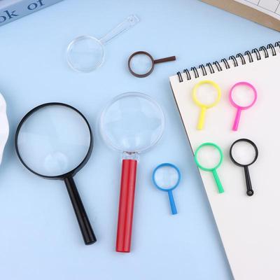 10Pcs Acrylic Portable Handheld Mini Magnifying Glass Children Observation Tools For School Outdoor Scientific Supplies
