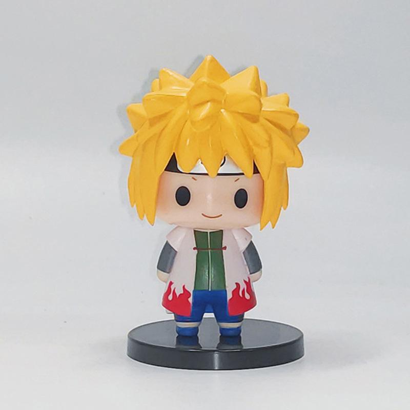 6Pcs Anime Naruto Uzumaki Naruto Jiraiya Namikaze Minato Hyuga Hinata Doudou Eyes Cute Model Toy Gift Collection Action Figure
