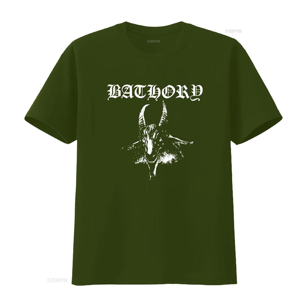 Bathory Heavy Metal Band Print T Shirt Available In Full Sizes From S To 5xl Vintage Stretched Top For Everyday Wear