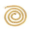 304 Stainless Steel Polished Cuban Chain Necklace: Fashionable Men's and Women's Six-Sided Titanium Clavicle Chain.