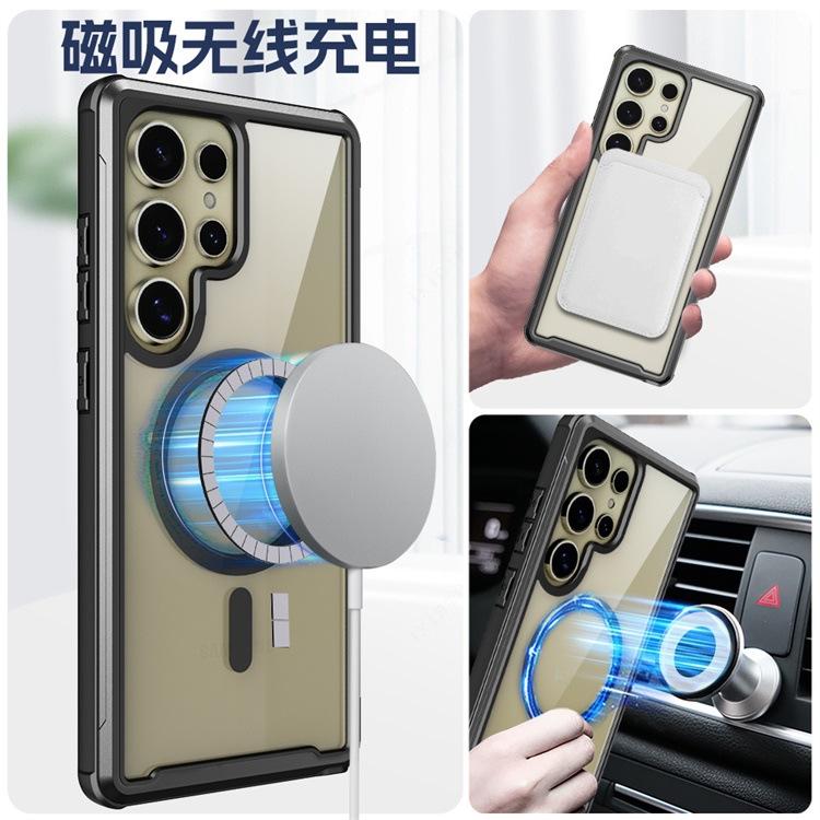 Applicable To Samsung S11ultra Mobile Phone Case Metal Frame S11u Transparent Magnetic Anti-drop Mobile Phone Case