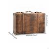 Vintage Trunk-Shaped Storage Box Leather-Like Finish Suitcase-Style