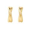 ANIA HAIE Gold Cross Duo 925 Silver Ring Earrings E061-16G