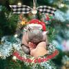 Cartoon Christmas Baby Hippo Ornament Mini Hippo Christmas Tree Decorations  Bedroom Decor