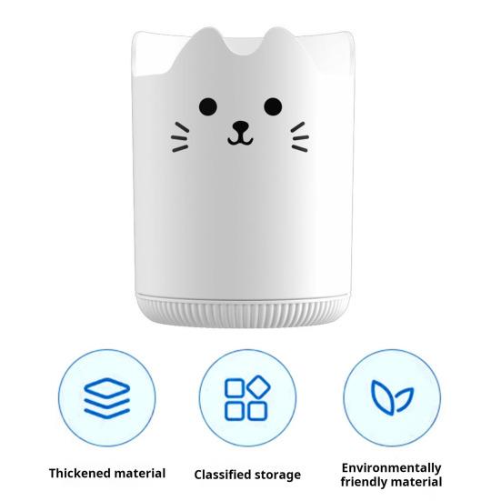 Stifthalter, 360 Grad drehbar, Katzenmuster-Design, große Kapazität, Schreibwaren-Organizer, Schreibtischzubehör