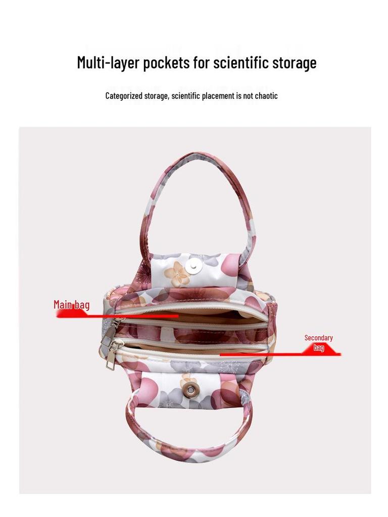 2025 Women's Mini Round Handbag - Flower Design, Casual Outing Coin Purse & Mobile Phone Bag
