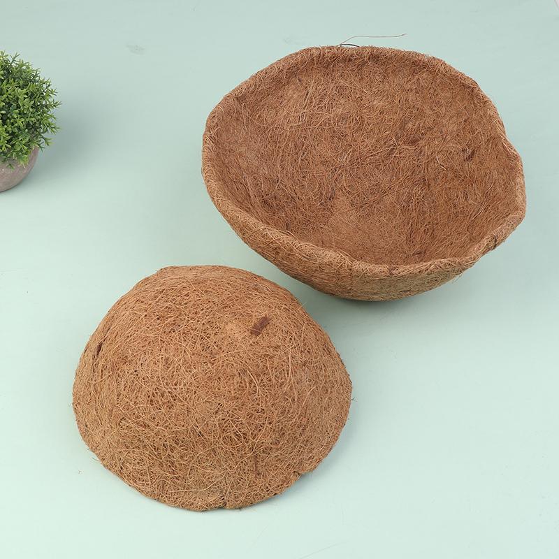8/10 İnç Asılı Sepet Astarı Açık Hava Yuvarlak Hindistan Cevizi Astarları Saksılar İçin Doğal Hindistan Cevizi Sepet Yedek Astarı