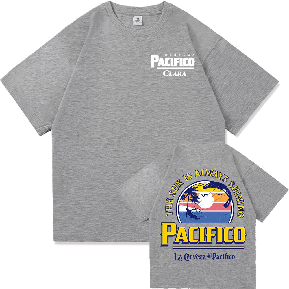 

La Cerveza Del Pacifico Beer T Shirt Men/Women Aesthetic Cerveza Pacífico Clara Tshirt Vintage 80 s 90 s Cotton Tees Shirts Tops M