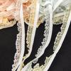 1.5cm Lace Ruffle Bath Puff & Headband Set with Elastic Webbing