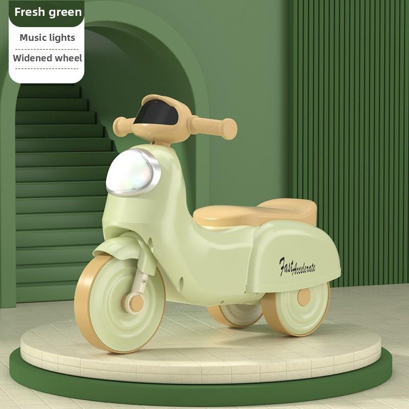Car Plastic Children'S Toy Car Push Slide Car 1-6 Years Old Music And Lights Children'S Tricycle Foot-Powered Car Baby Yo-Yo
