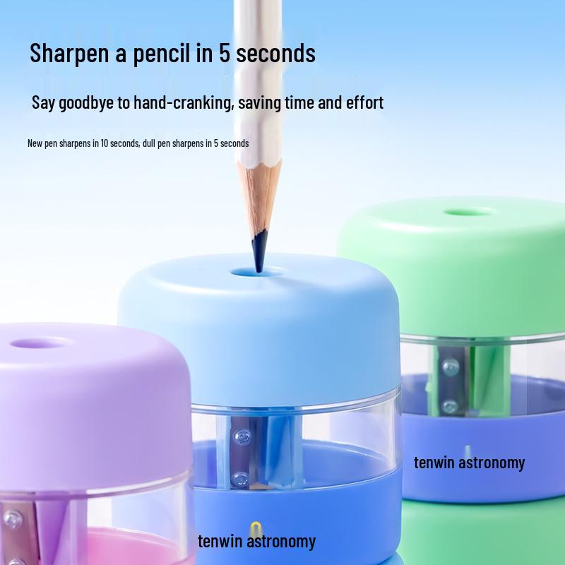 Electric Pencil Sharpener for School Students, Dual Power S8321