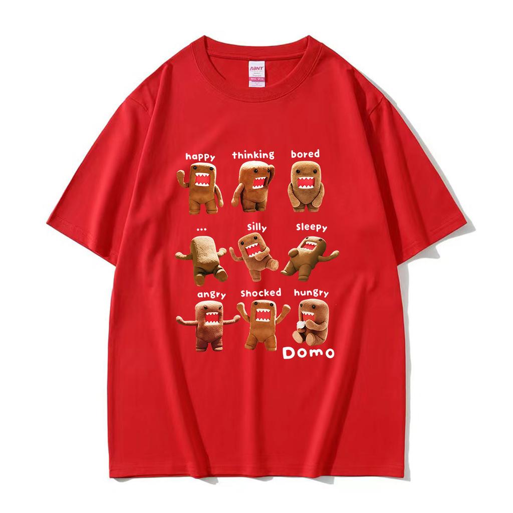 Domo Kun Funny Meme T Shirt Unisex Unisex Vintage Fashion Oversized 100 Cotton Tshirts Harajuku High Quality Short Sleeve Tshirt