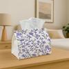 1pc Blue Floral Tissue Box | Multi-functional Napkin Dispenser, Suitable for Home, Parties, Car Decoration Soft Vine Pattern - Decorative Tissue Box F