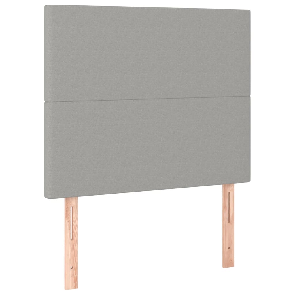 Box Spring Bed with Mattress Light Grey 80x200 cm Fabric