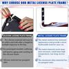 American Flag License Plate Frame Holder - 2 Pack Universal Aluminum Matte Stripe US Flag Gloss Patriotic Car Plate Frame Covers With Free Screws