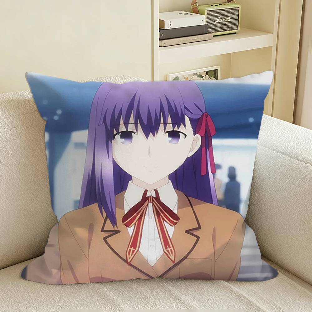 Rin Tohsaka FATE Anime Saber Square Sofa Pillow Cover Solid Color Living Room Home Decor Cushion Case