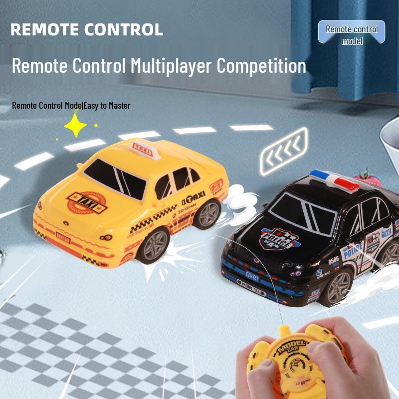 Cartoon Car City for Kids - Remote Control Bus & Taxi Toy Set