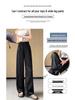 Plus Size Chinese Style Jacquard Wide-Leg Pants for Women, Spring/Summer Ice Silk Loose Fit