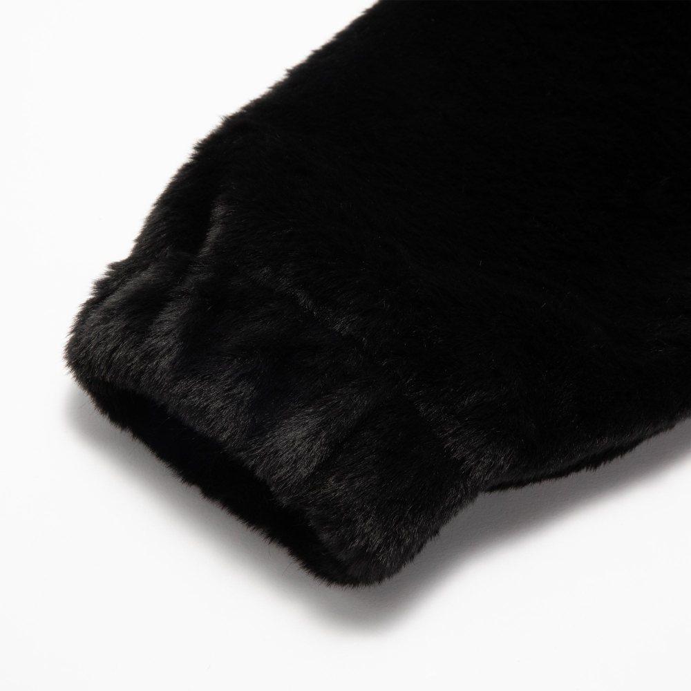 Puma Classic Faux Fur Jacket With Embroidered Logo Women Jackets Black 537585-01