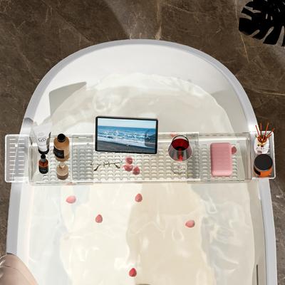 Expandable Bathtub Tray Over Tub Tray Bathtub Storage Rack Bath Accessories Towel Body Wash Phone Tray Shelf