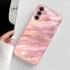 Rosa gemustertes Glas-Handyhülle geeignet für Samsung Galaxy S26 S25 S24 S23 S22 S20 FE/Ultra/Plus stoßfeste Rückabdeckung