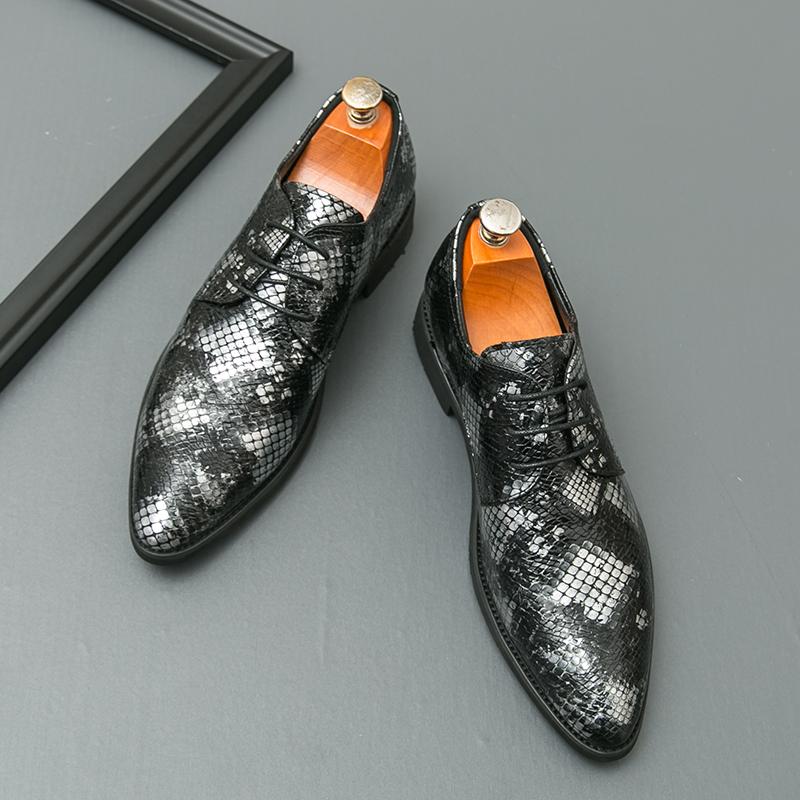 New Trend Leather Oxford Shoes for Men Business Casual Office Work Shoes Classic Pointy Men's Formal Dress Footwear Derby Shoes