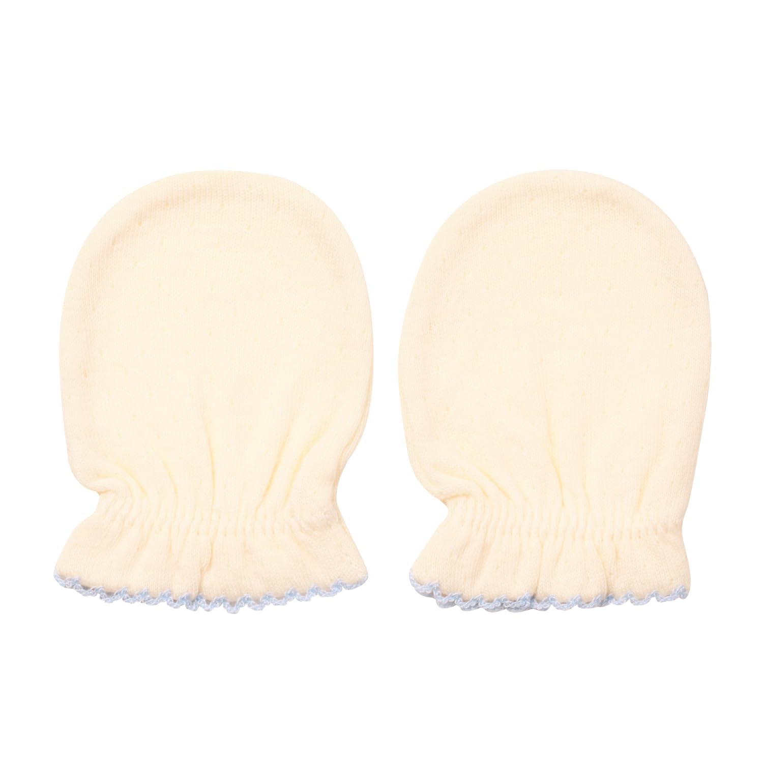 

Pure Organic Newborn Organic Perfect for Newborn Made in Japan Mittens, Cotton, Anti-Scratch, Preparation, Year-Round Use, (Blue)