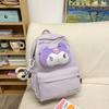 Crayon Shinchan Kuromi Cartoon Backpack With Cushioned Straps For Girls Travel And School Use
