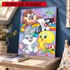 Looney Tunes 5D Diy Diamond Painting Round Diamond Mosaic Suitable For Beginners Diamond Painting Rhinestones Gift Frameless