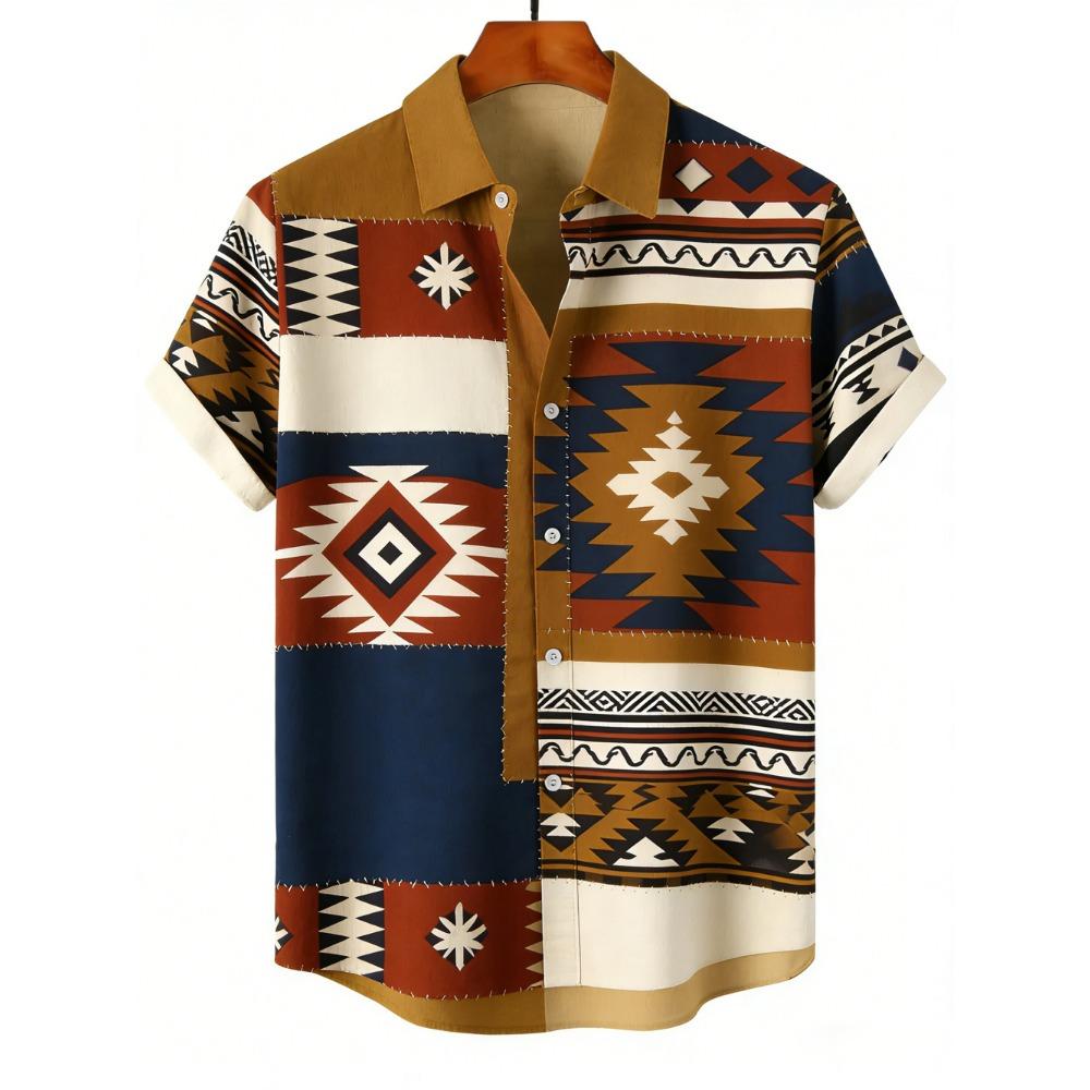 Outdoor Streetwear Men's Fashion Shirts Taiji Ethnic Patterns Printed Men's Shirts Casual Daily Men's and Women's Shirt
