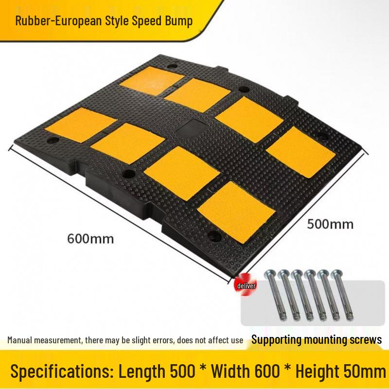High-Quality Thickened Rubber Speed Bump for Road Safety