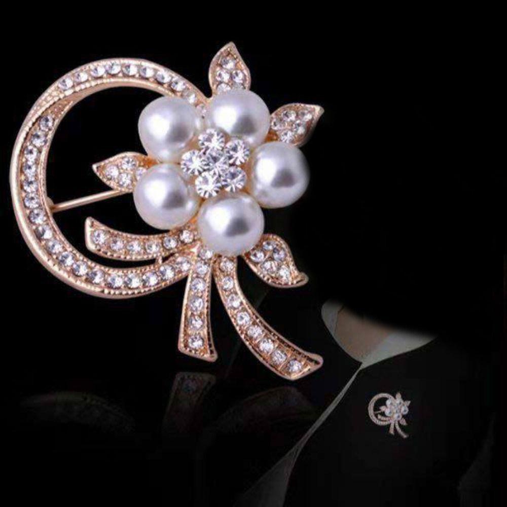 Diamante Brooch Crystal Collar Pin New Wedding Corsage Pin