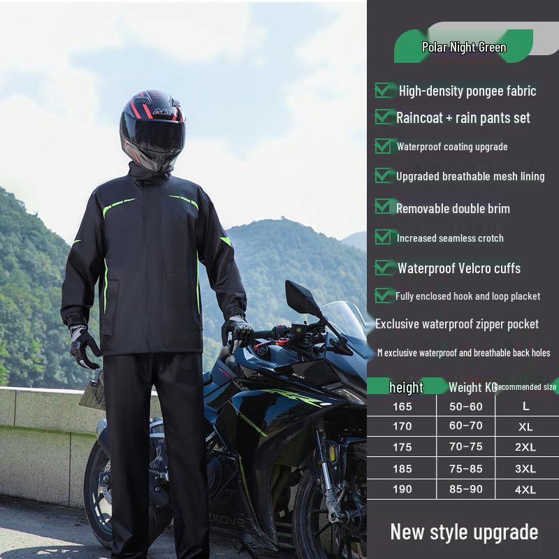 Men's Stormproof Split Motorcycle Rain Suit for Riders