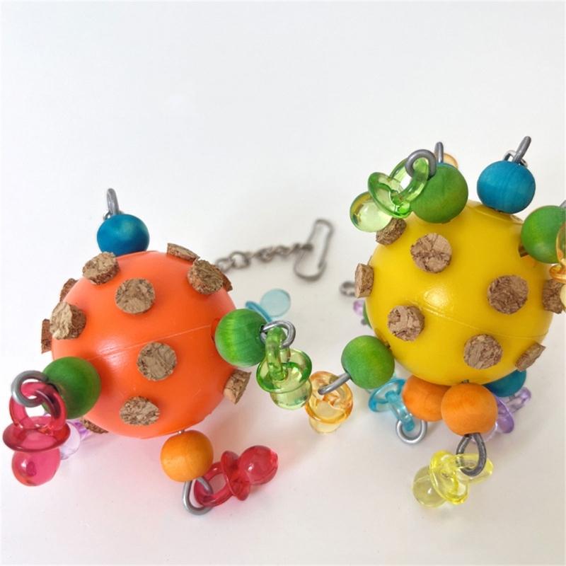 Pet Bird Tooth Chew Toy Natural Corks Puzzle for Cockatiel Conure Cockatoos Teeth Grinding Perfect for Cage Bird