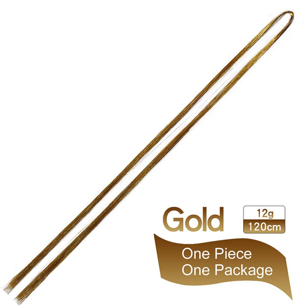 Funkelnde synthetische Haarverlängerung, holografischer Glitzer, bunte Laser-Seiden-Party-Haarverlängerungen, goldene Seide, Bing-Haar