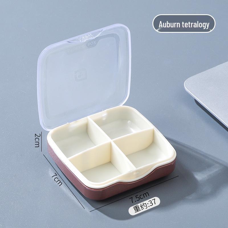 Portable Pill Box: Large Capacity, Sealed, Mini Dispenser with Cutter for Weekly Tablets