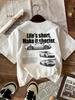Streetwear Car  Women's Retro Car Print T-Shirt Soft Crew Neck Short Sleeve Top Vintage Shirt Harajuku Top