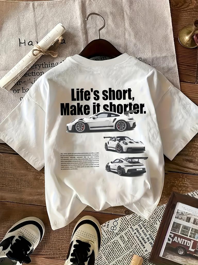 Streetwear Car 100 Cotton Unisexs Retro Car Print Tshirt Soft Crew Neck Short Sleeve Top Vintage Shirt Harajuku Top