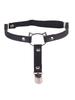 Gothic Harness Women Collar Chain Choker Sexy PU Leather Chain Pendant Collar Choker Necklace Cosplay Accessories for Couples