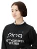 Long Sleeve Crew Neck Knit Logo Golf LL [Pin Apparel] Women's (Brand Jacquard) / / 622-4170202 010_Black