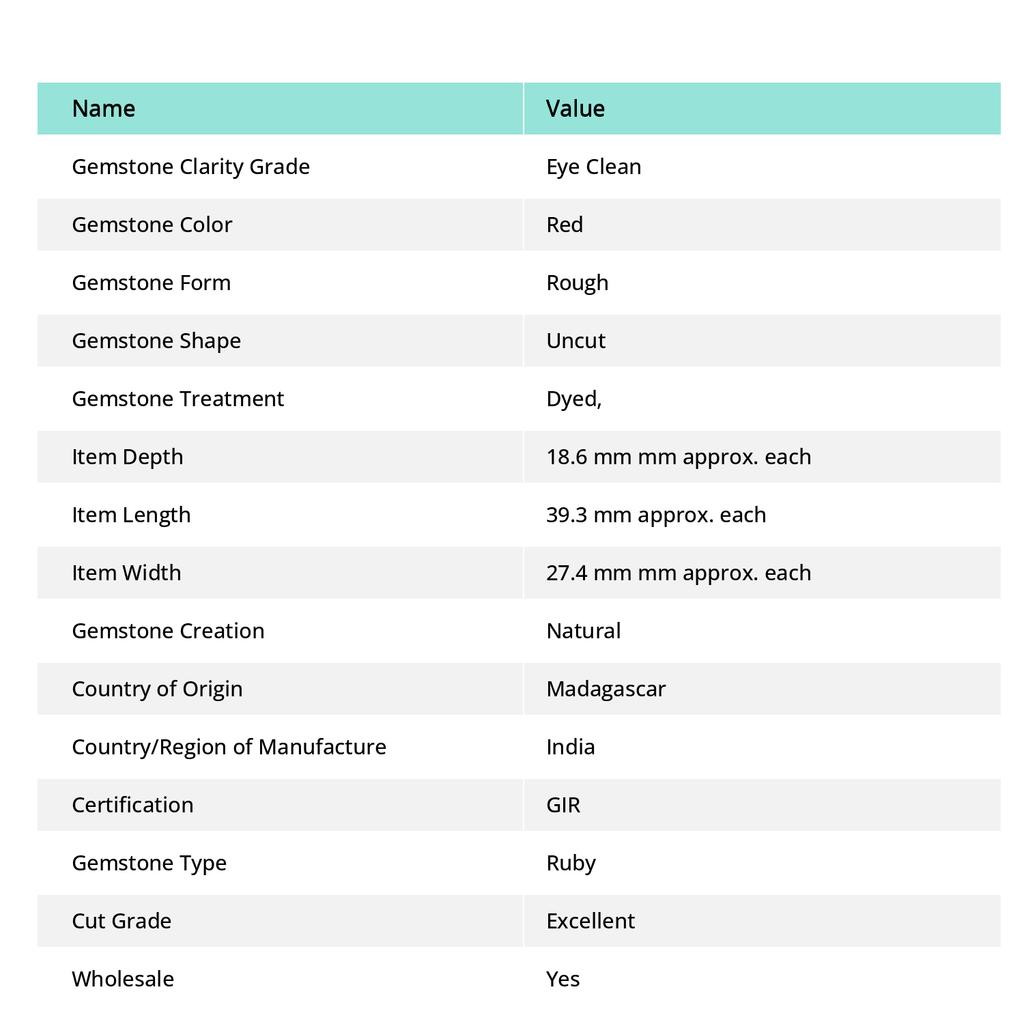 CERTIFIED Ruby Stone 1000.32 Ct Amazing Madagascar Red Ruby Rough Loose Gemstone