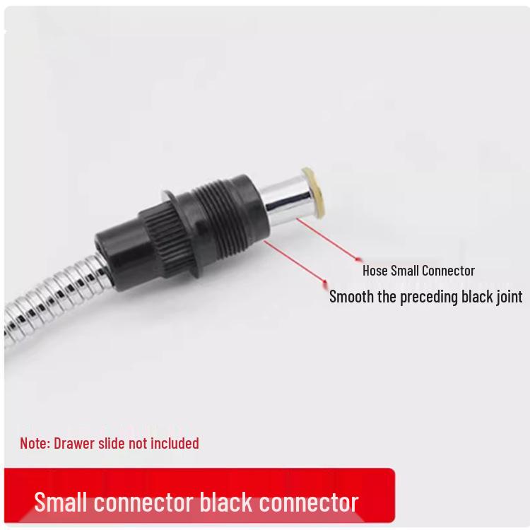 

Pull-Out Faucet Sprayer with Telescopic Hose & Black Connector