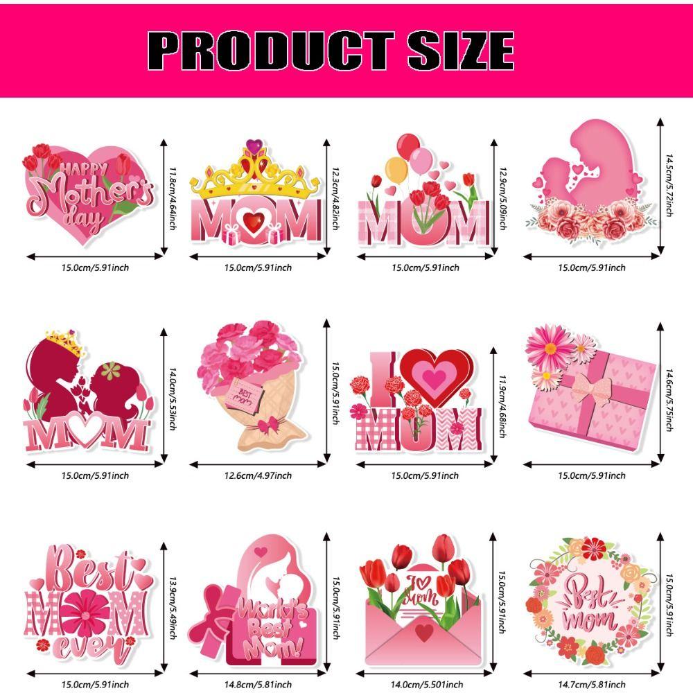 12pcs Romantic Spiral Ceiling Hanging Decor Elegant Mothers Day Gifts  Happy Mother's Day